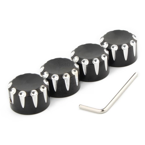 Black cut edge head - black, caps