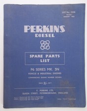 Perkins P6 Parts List 1955
