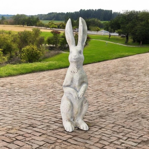 Stone effect hare - effect, sculpture
