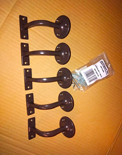 Brown metal handrail - metal,