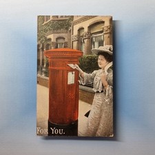 Glamour Lady Postcard 1910 Red