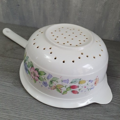 Vintage floral colander bowl - vintage,