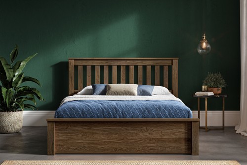 Emperor solid oak ottoman - solid,