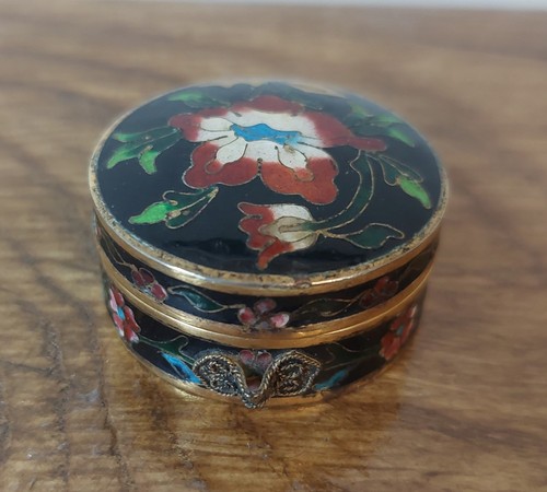 Enamel and brass - enamel, snuff/trinket