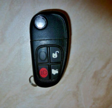 Jaguar X-Type S-Type X350  Remote Alarm Key Fob, 4 Button Flip Key