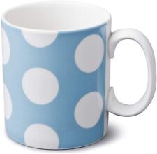 Extra Large Big Mug, 1 Pint Coffee, Tea, Soup Chunky Dotty Mug, Polka Dot Blue