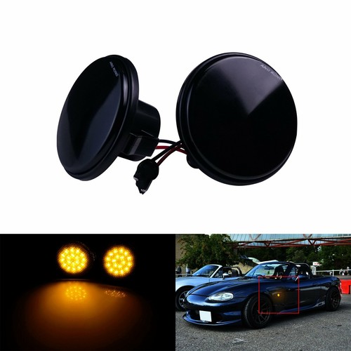 Black smoked lens led - black,