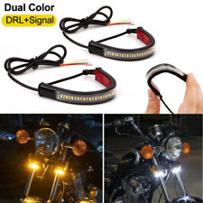 2x Motorcycle Turn Signal LED Light Indicator Handle Bar Handlebar Lamp Amber UK