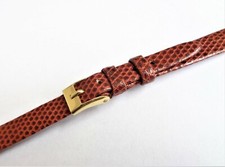 Vintage 8 mm Swiss Made High Quality Genuine Lizard Open End Ladies Watch Strap