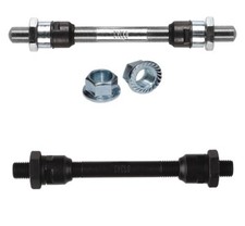 Genuine Weldtite Bike Wheel Hub Axle - Solid Cro-moly or Hollow QR Front / Rear