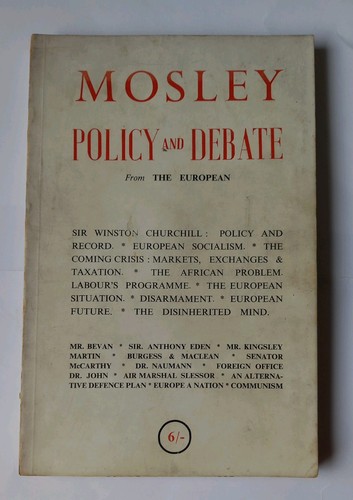 Mosley policy debate by sir - mosley,