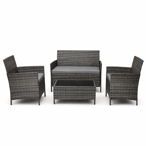 Grey rattan garden furniture - grey,