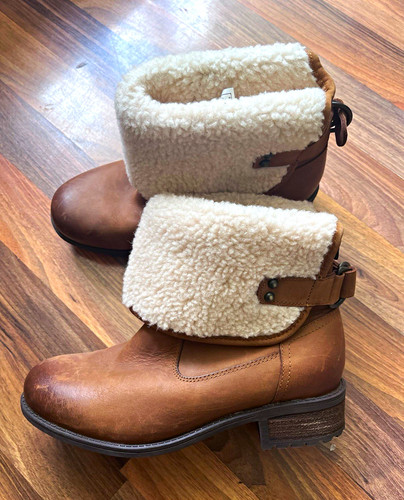 Ugg women brown leather - brown,