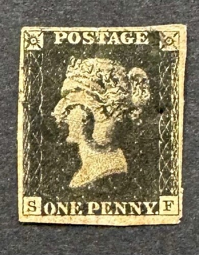 1840 penny black 1d - gb,