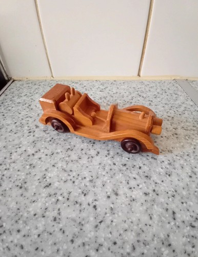 Wooden vintage style coupe car - wooden,