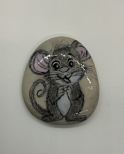 Hand painted stones and - hand,