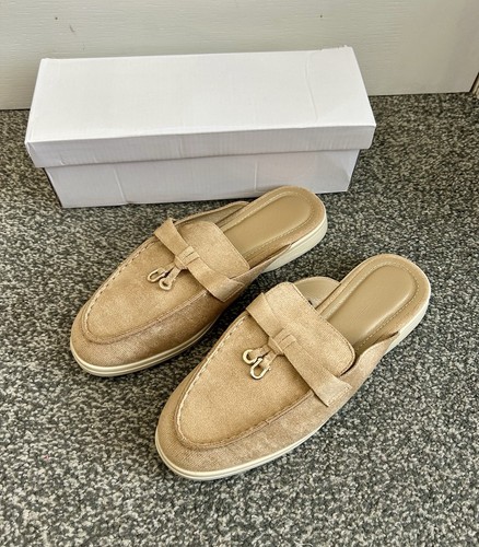 Faux suede loafers - loafers, tan