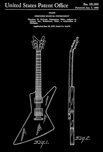 1958 gibson guitar t - 1958,