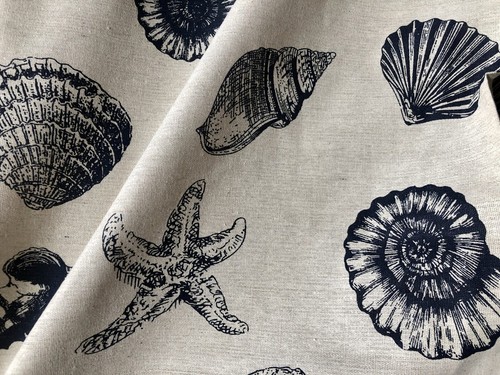 Ocean beach shell cotton linen - shell,