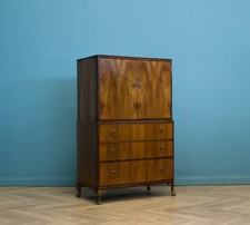 Art Deco Style Mahogany Tallboy Linen Cabinet from Beithcraft, 1950s #1505