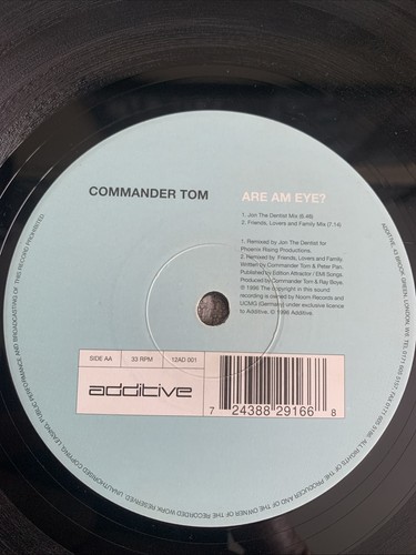 Commander tom are eye 1996 - commander,