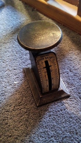 Antique spring letter balance - antique,