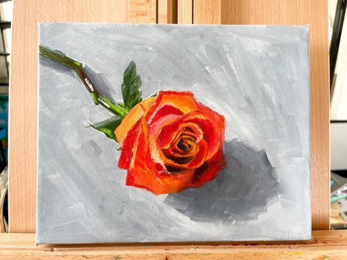 Rose original oil painting