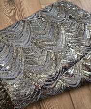 Next 100% Polyester Cotton Sequin Curtains 53" Wide X 54" Drop 