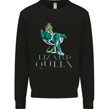 Lizard Queen Chameleon Bearded Dragon Mens Sweatshirt Jumper
