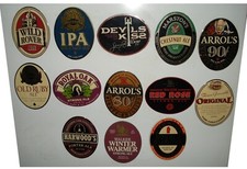 Job Lot Vintage Set of 13 BEER ALE Fridge Magnets