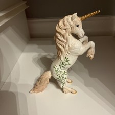 2009 Schleich Bayala Fantasy Glitter 6" Rearing Unicorn Figure RARE