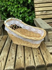 Wicker baby doll cot bed - doll, /bed