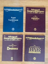Psionics Dwarves Elves Handbooks Arms & Equipment AD&D Dungeons & Dragons 2E TSR