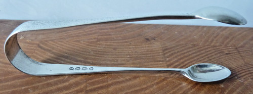 Pair small silver sugar - pair,