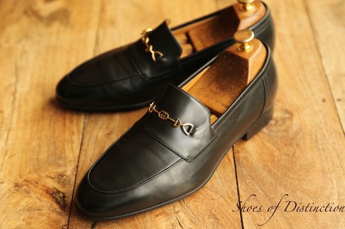 Gucci black leather brass - gucci,