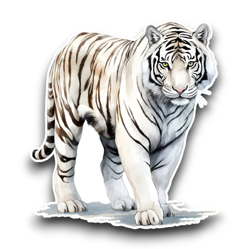 White siberian tiger - white,