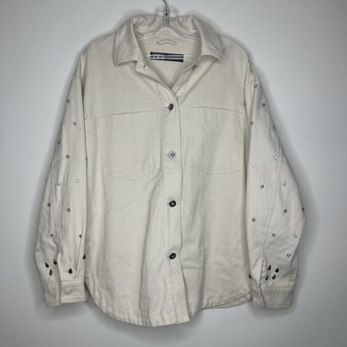 Zara shacket jacket - zara, studded