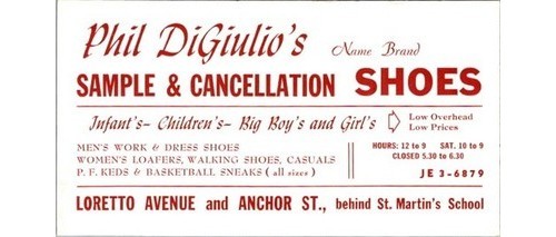 Phil digiulio shoes blotter - phil, digiulio's