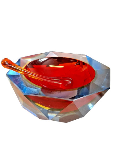 Sommerso murano glass - murano, ashtray