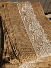X10 Hessian And Lace Table Runners