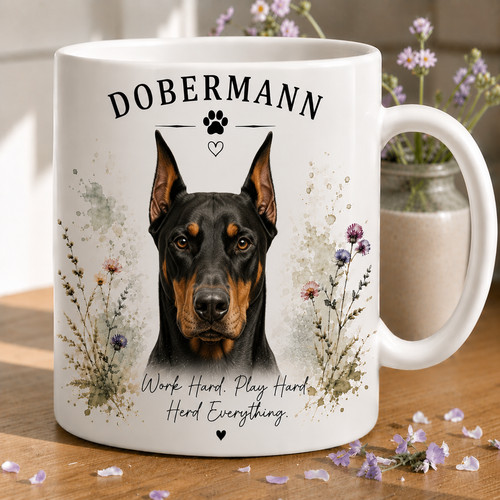 Dobermann mug dog lover gift - mug,