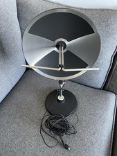 Sony AN55-B2 Vintage Parabolic TV Antenna 80s Black Swivel base & Cables