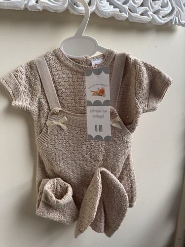 Knitted baby romper bootie hat - baby,