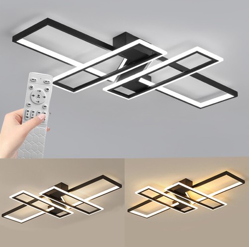Led ceiling light black ring - ceiling,