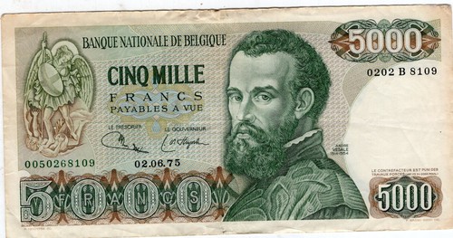 Belgium 5000 francs 1975 - belgium,