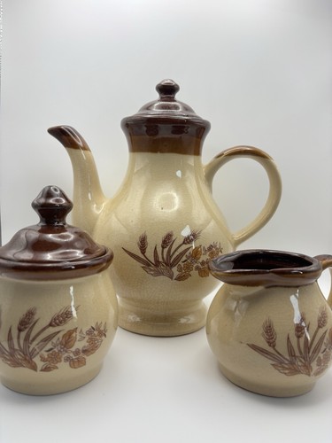 Retro brown stoneware tea - retro,