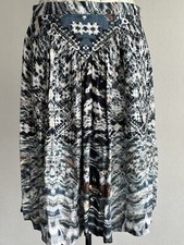 SIMON JEFFREY Women Panelled Skirt Multi Coloured Fit Flare UK12/M