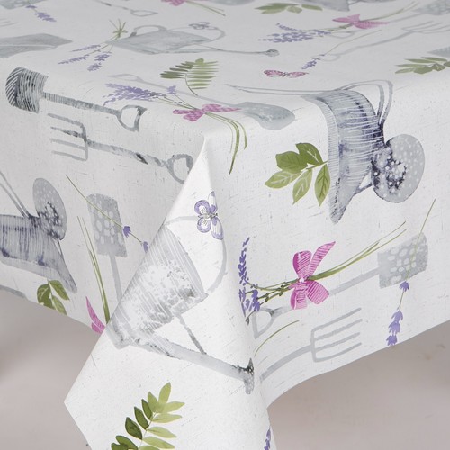 Floral pvc wipe - clean, vinyl