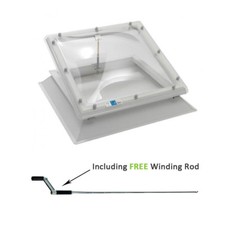 Manual Opening Roof Window Rooflight Flat Skylight Coxdome Triple Glazed + Kerb