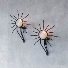 Pair of vintage black welded